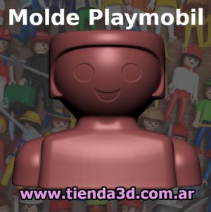 Molde Busto Playmobil Mujer