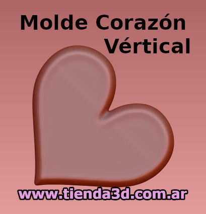 Molde Corazón Vértical – Tienda3D