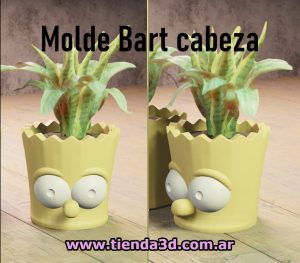 Molde Bart Simpsons cabeza