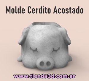 Molde Cerdito Acostado