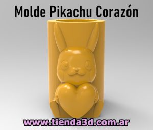 Molde Pokémon Pikachu Corazón