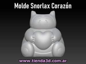 Molde Pokémon Snorlax Corazón