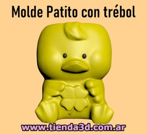 Molde Patito con trébol