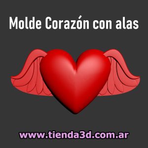 Molde Corazón con alas