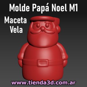 Molde Papá Noel M1 Maceta/Vela