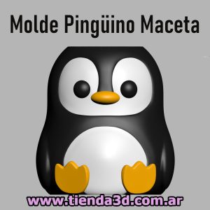 Molde Pingüino Maceta