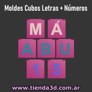 Moldes Cubos Letras + Números