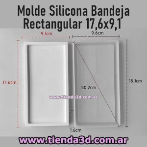 Molde Silicona Bandeja Rectangular 17,6x9,1