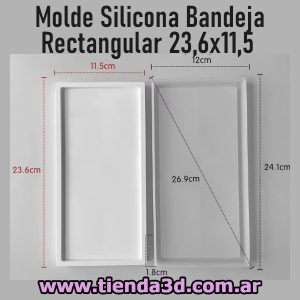 Molde Silicona Bandeja Rectangular 23,6x11,5