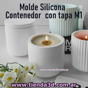 Molde Silicona Contenedor con tapa M1