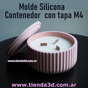 Molde Silicona Contenedor con tapa M4