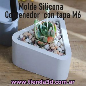 Molde Silicona Contenedor con tapa M6