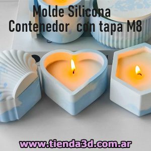 Molde Silicona Contenedor con tapa M8
