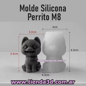 Molde Silicona Perrito M8