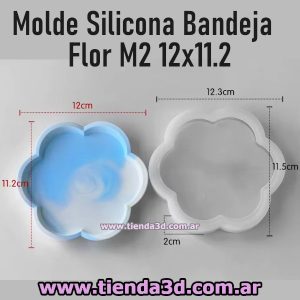 Molde Silicona Bandeja Flor M2 12x11,2