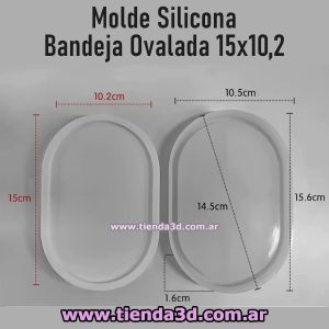 Molde Silicona Bandeja Ovalada 15×10,2