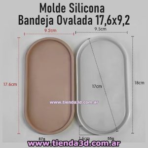 Molde Silicona Bandeja Ovalada 17,6×9,2