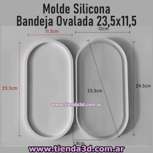 Molde Silicona Bandeja Ovalada 23,5x11,5