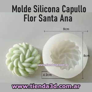 Molde Silicona Capullo Flor Santa Ana
