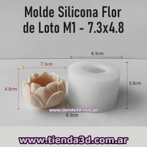 Molde Silicona Flor de Loto M1 - 7.3x4.8