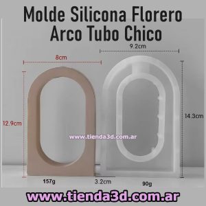 Molde Silicona Florero Arco Tubo Chico