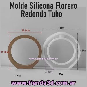 Molde Silicona Florero Redondo Tubo