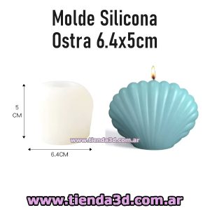 Molde Silicona Ostra 6,4x5cm