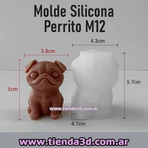 Molde Silicona Perrito M12
