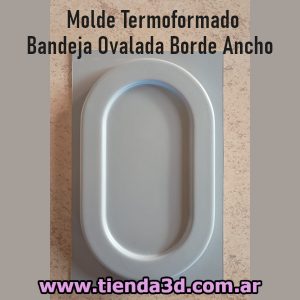 Molde Termoformado Bandeja Ovalada Borde Ancho