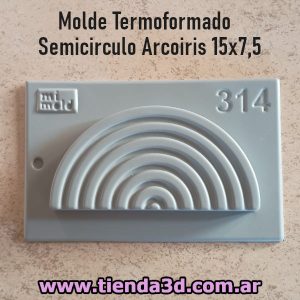 Molde Termoformado Semicirculo Arcoiris 15x7,5