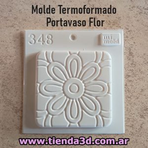 Molde Termoformado Portavaso Flor
