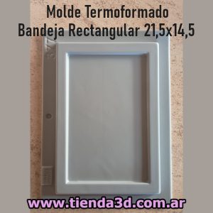 Molde Termoformado Bandeja Rectangular 21,5×14,5