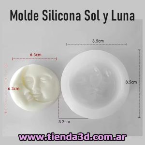Molde Silicona Sol y Luna