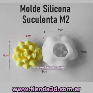 Molde Silicona Suculenta M2
