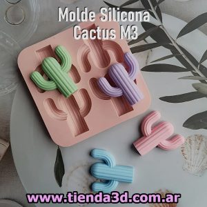 Molde Silicona Cactus M3