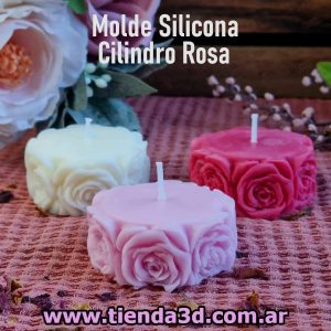 Molde Silicona Cilindro Rosa