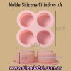 Molde Silicona Cilindros x4