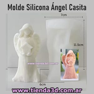 Molde Silicona Ángel Casita