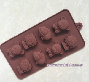 Molde Silicona Animalitos x8