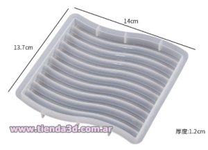 Molde Silicona Bandeja Arcoiris Ondulada M2