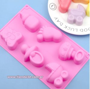 Molde Silicona Bebé Accesorios