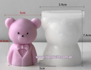Molde Silicona Boda Osito