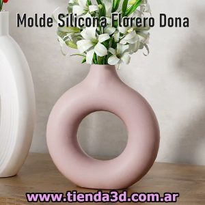 Molde Silicona Florero Dona