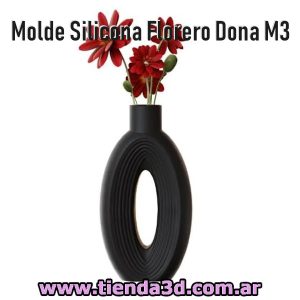 Molde Silicona Florero Dona M3