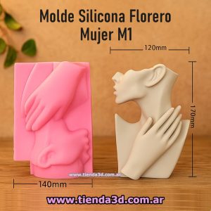 Molde Silicona Florero Mujer M1