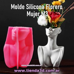 Molde Silicona Florero Mujer M3