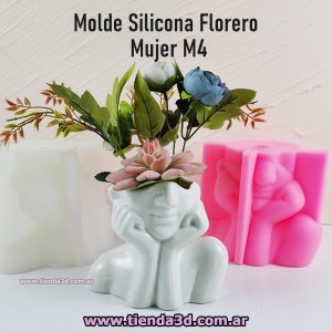 Molde Silicona Florero Mujer M4
