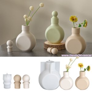 Molde Silicona Florero con Tapa M1