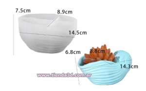 Molde Silicona Maceta Caracol M1