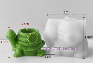 Molde Silicona Maceta Tortuga M1